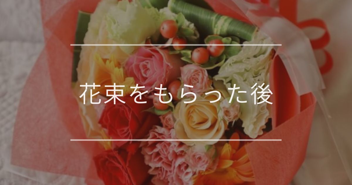 花束をもらった後｜注意点と飾り方