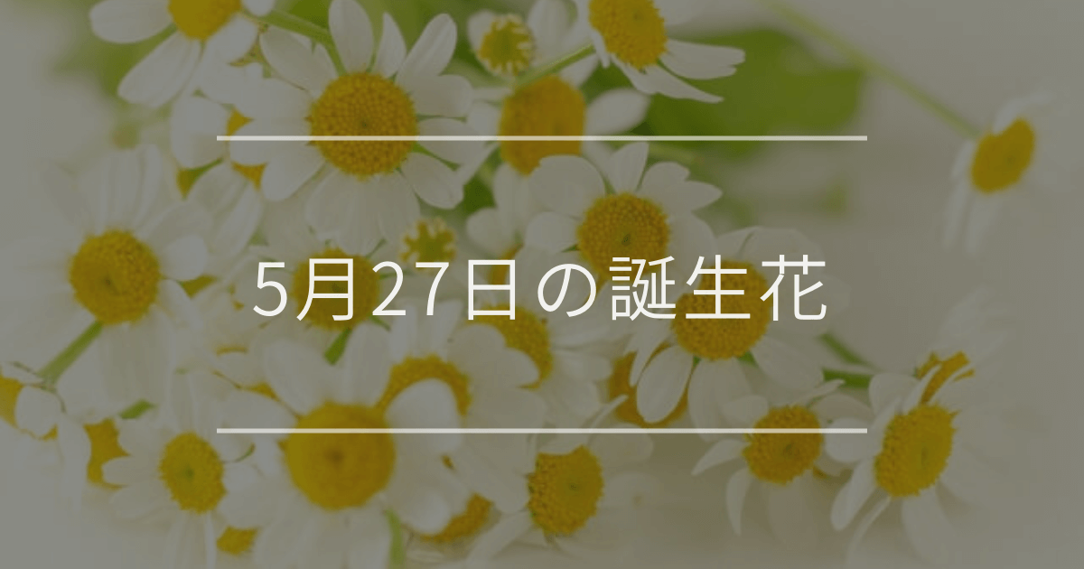 5月27日の誕生花