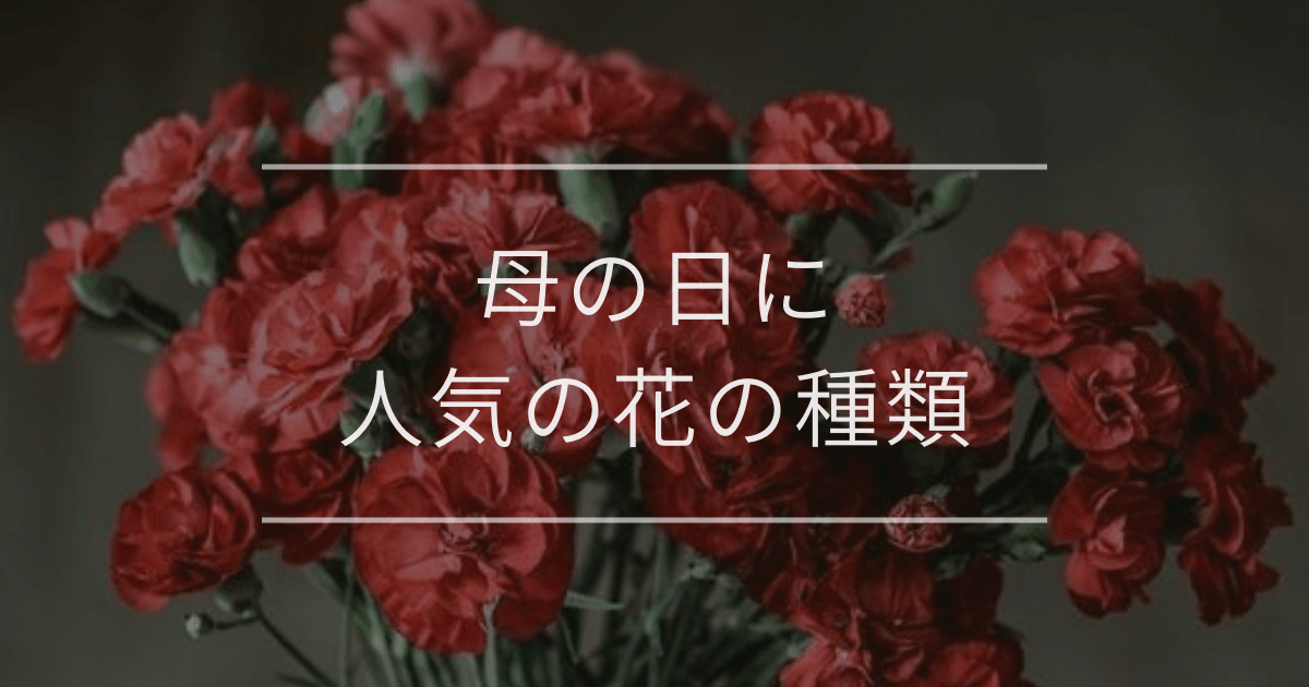 母の日に人気の花の種類