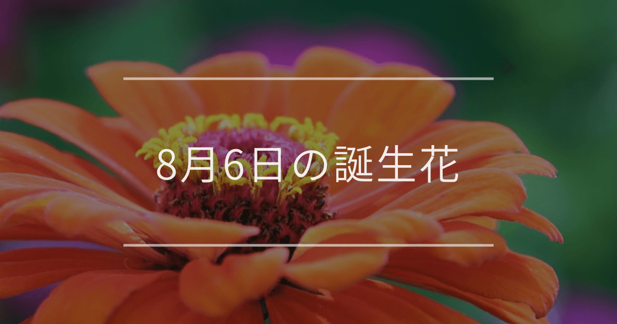 8月6日の誕生花