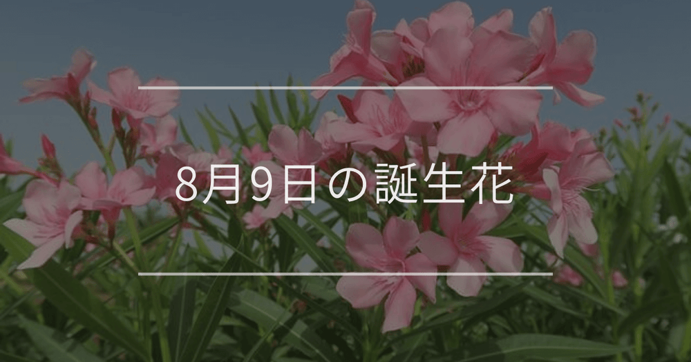 8月9日の誕生花：キョウチクトウ・ストレプトカーパスの花言葉など