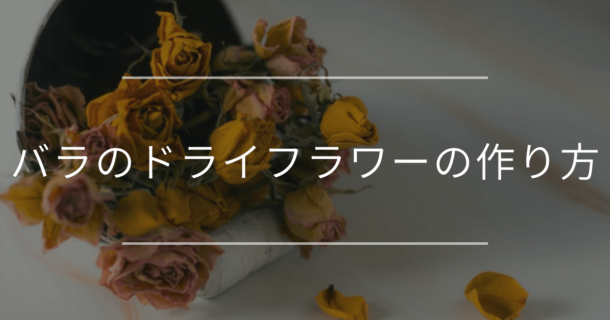 バラのドライフラワーの作り方