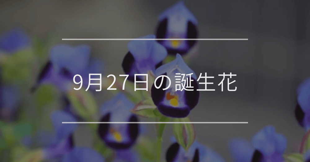 9月27日の誕生花：トレニア・コスモスの花言葉など