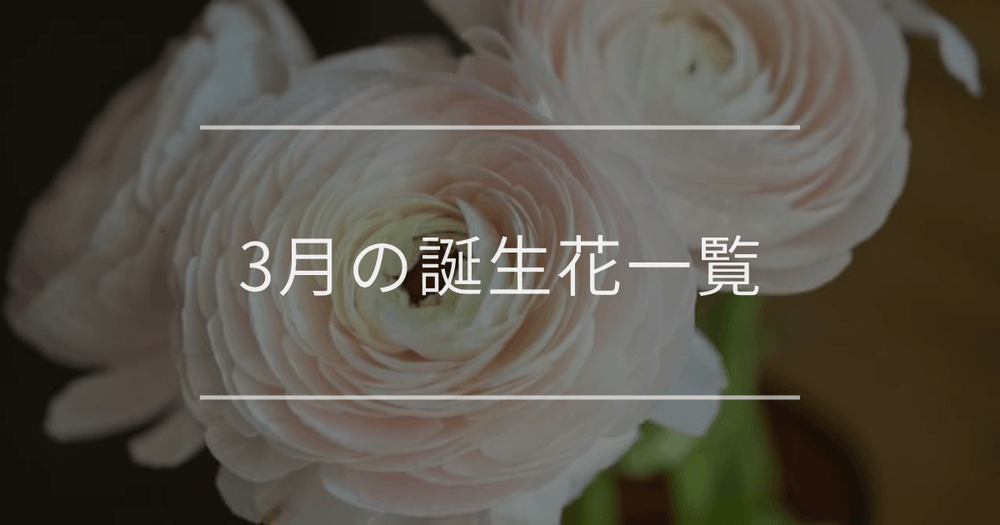 3月の誕生花一覧｜誕生月と誕生日の花言葉
