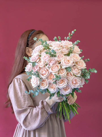 バラの花束 30本 - ピンク -