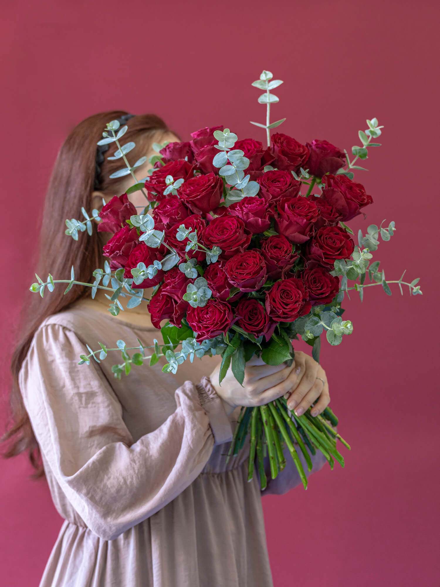 バラの花束 30本 - レッド -