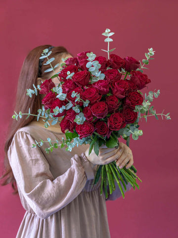 バラの花束 30本 - レッド -