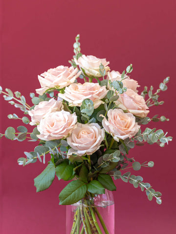 【誕生日ギフト】バラの花束 9本 - ピンク -