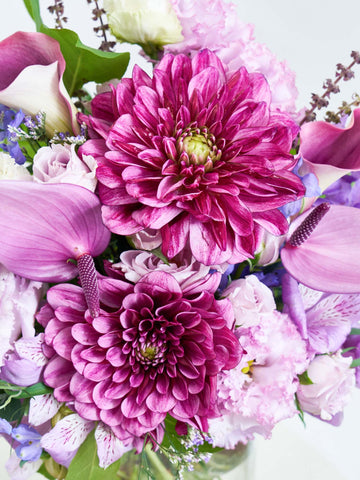 フローリストにおまかせ 季節の花束 L - パープル -