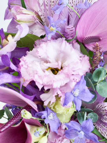 フローリストにおまかせ 季節の花束 M - パープル -