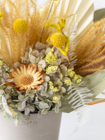 【平城苑様用】6,050円ドライフラワー器アレンジメント - イエロー -