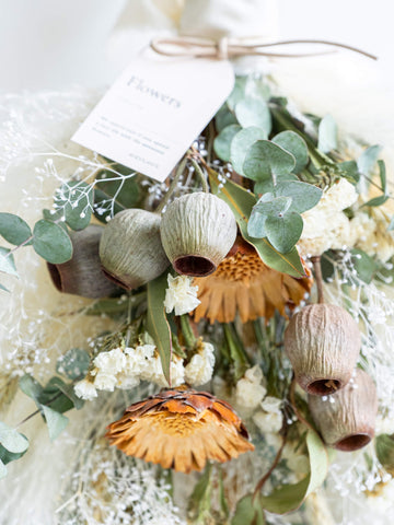 【壁に掛ける】ドライフラワーのスワッグ - グリーン -