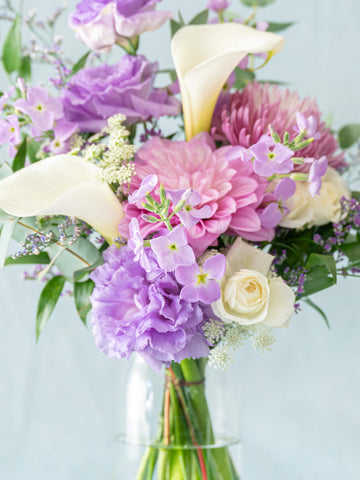 【お供え用】季節の花束 M　- パープル -