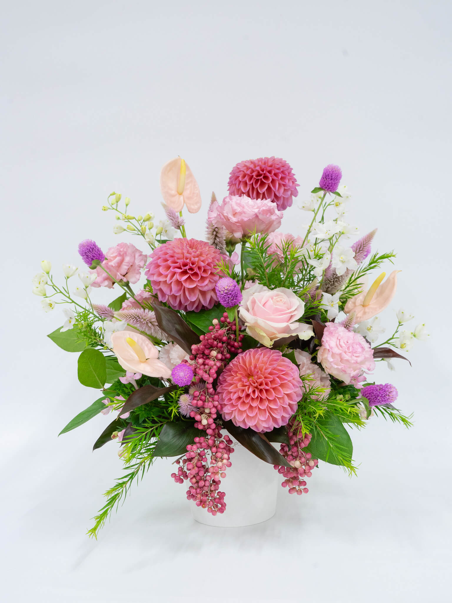 季節のおまかせ生花アレンジ L - ピンク -