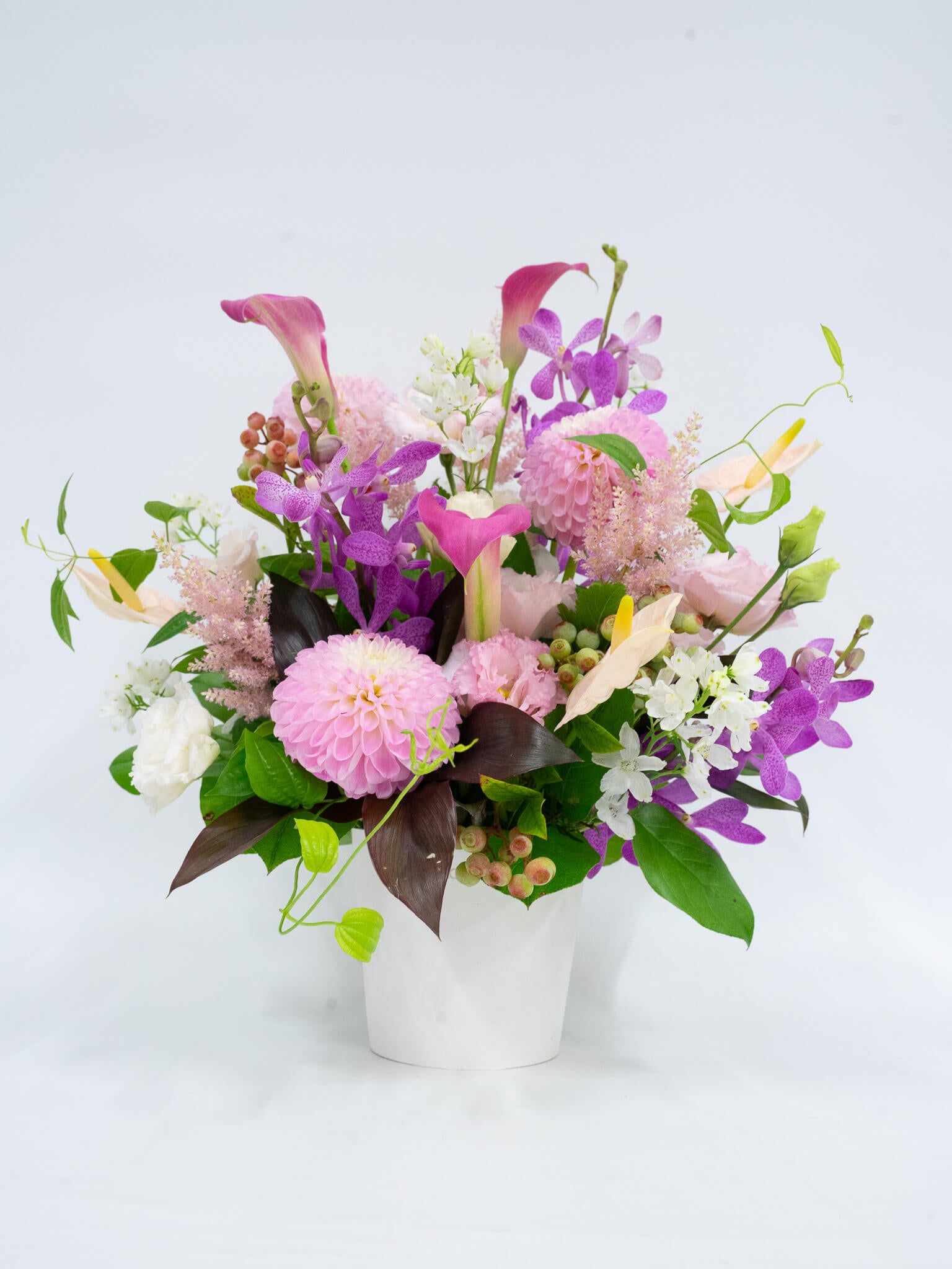 季節のおまかせ生花アレンジ L - ピンク -