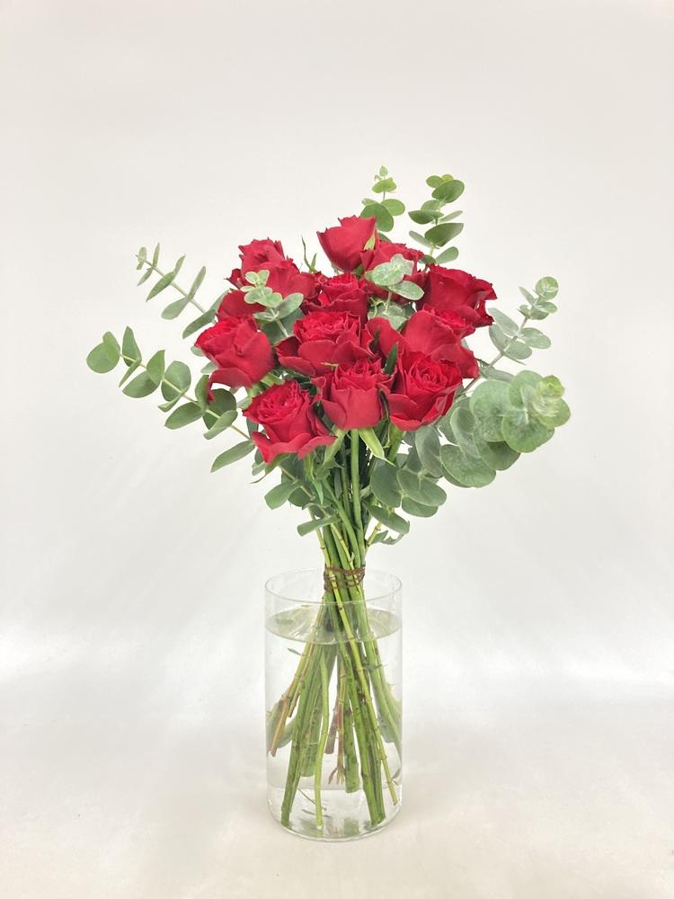 バラの花束 12本 - レッド -