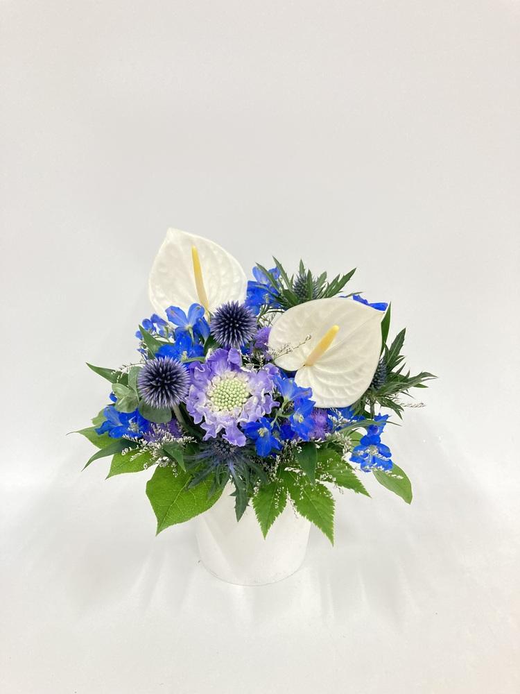 季節のおまかせ生花アレンジ S - ブルー -