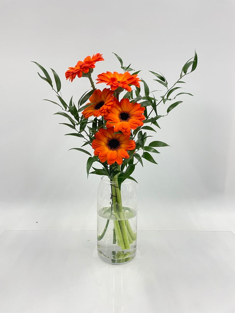 ガーベラの花束 5本 - オレンジ -