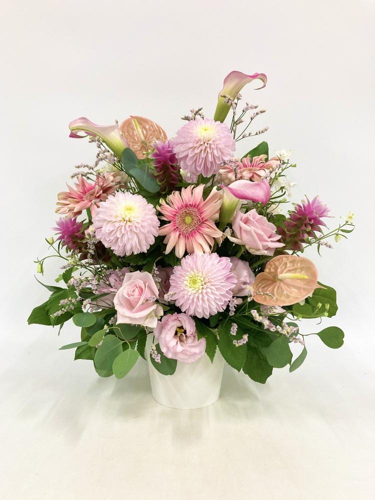 季節のおまかせ生花アレンジ L - ピンク -