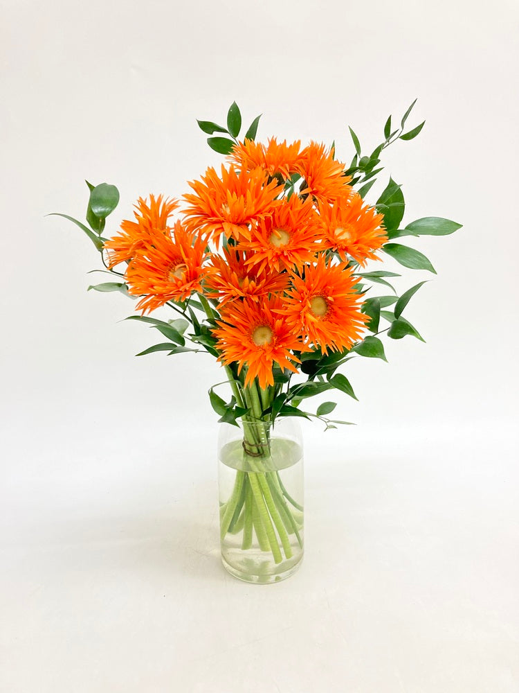 ガーベラの花束 10本 - オレンジ -