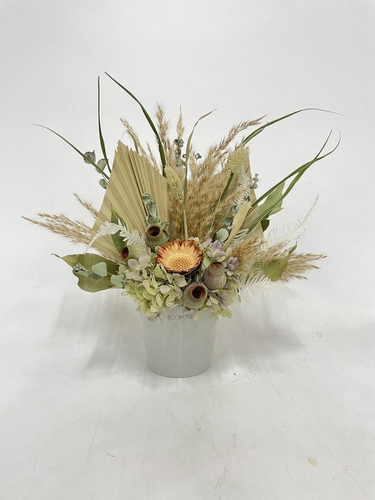 ドライフラワー器アレンジ - グリーン -