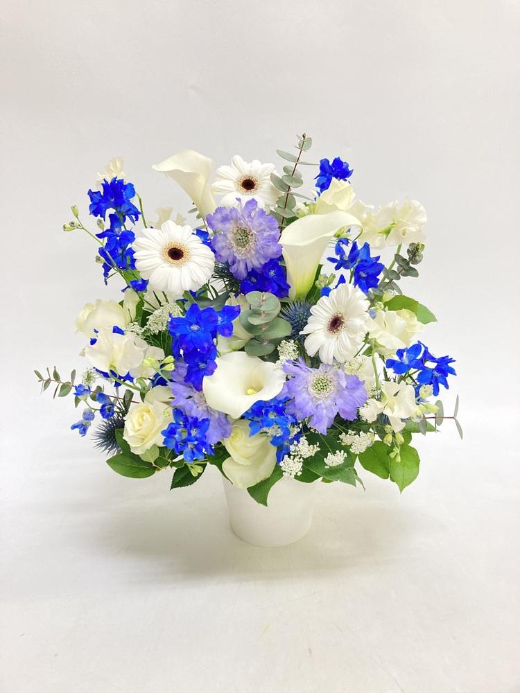 季節のおまかせ生花アレンジ L - ブルー -