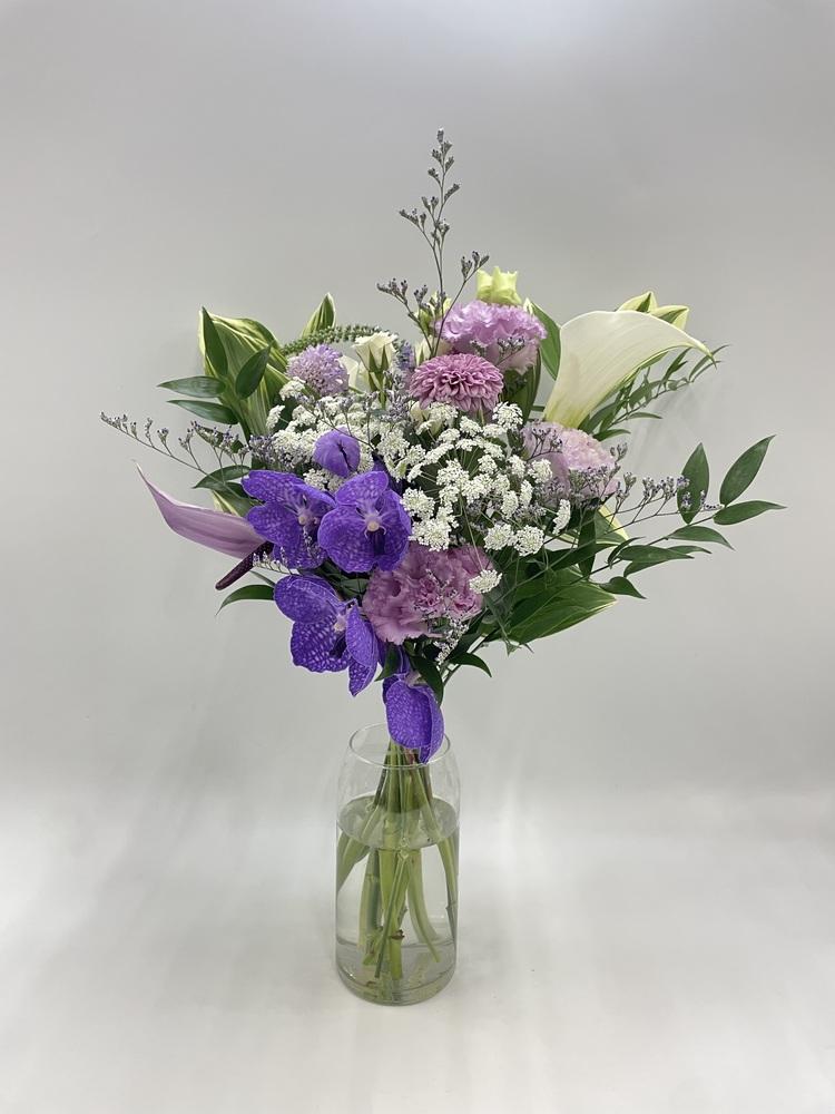 【お供え用】季節の花束 M　- パープル -