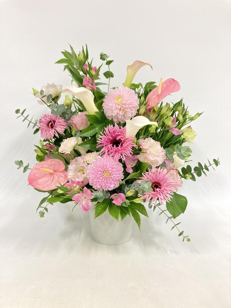 季節のおまかせ生花アレンジ L - ピンク -