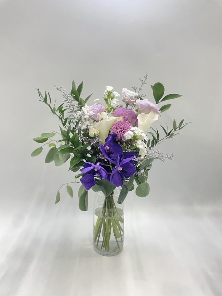 【お供え用】季節の花束 M　- パープル -