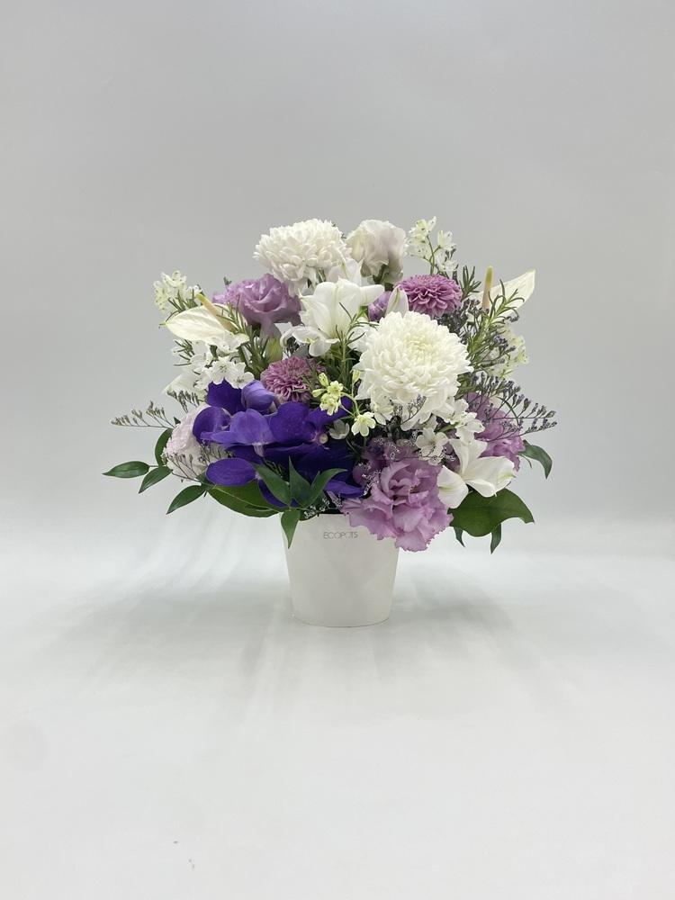 【お供え用】おまかせアレンジ M　- パープル -