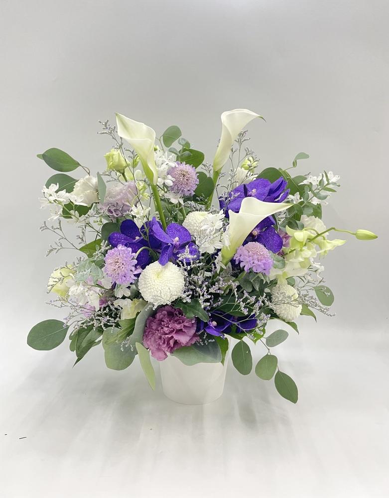 【お供え用】おまかせアレンジ L　- パープル -