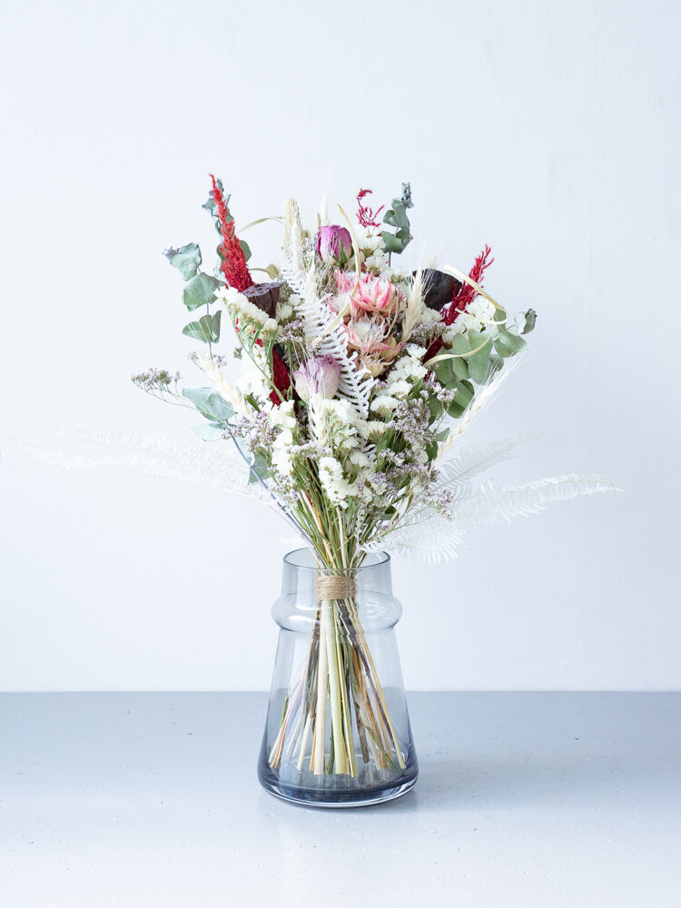 【花瓶に飾れる】ドライフラワーの花束 M - ピンク -