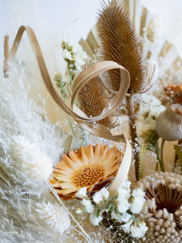 【花瓶に飾れる】ドライフラワーの花束 L - グリーン -