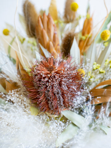 【花瓶に飾れる】ドライフラワーの花束 L - イエロー -