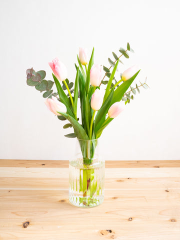 【2月の誕生花】チューリップの花束 7本 - ライトピンク -