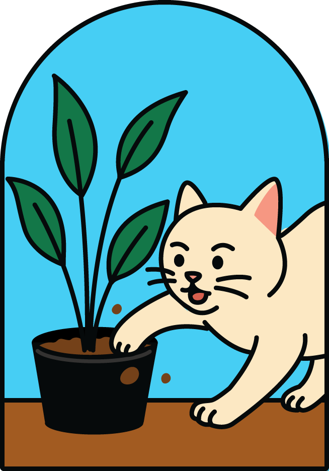 ペットが間違えて葉や土を口にしてしまったら、病気に繋がりますか？